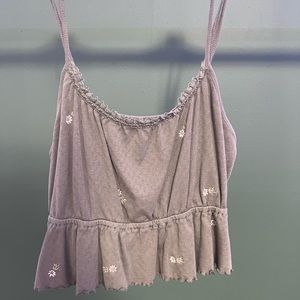 American Eagle Ruffled Crop Top